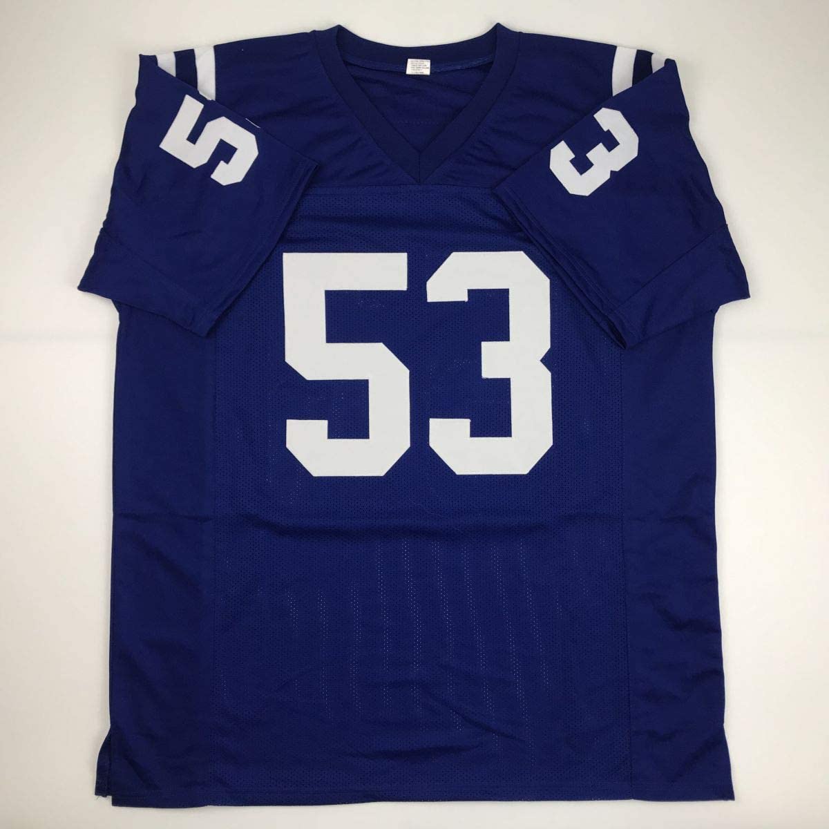 Autographed/Signed Darius Leonard Indianapolis Blue Football Jersey JSA COA