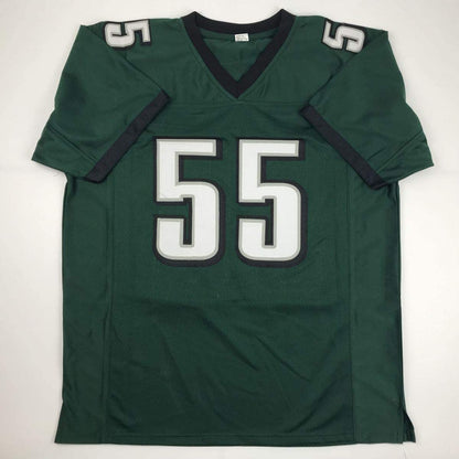 Autographed/Signed Brandon Graham Philadelphia Green Football Jersey JSA COA