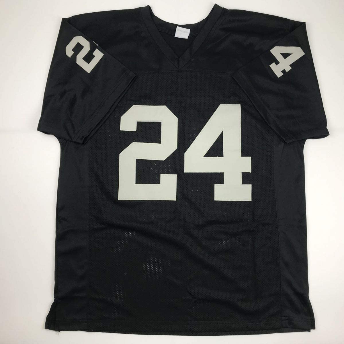 Autographed/Signed Johnathan Abram Oakland Black Football Jersey JSA COA
