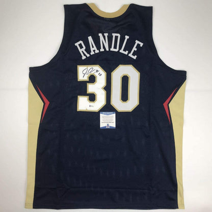 Autographed/Signed Julius Randle New Orleans Blue Basketball Jersey Beckett BAS COA