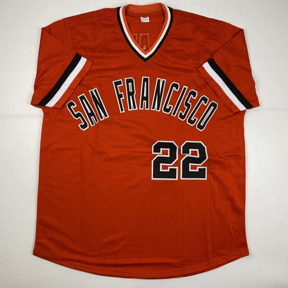 Autographed/Signed Jack Clark The Ripper San Francisco Orange Baseball Jersey JSA COA