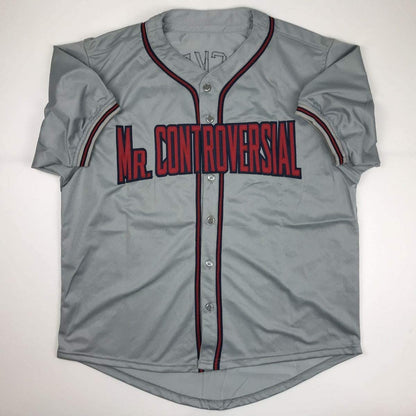 Autographed/Signed John Rocker Atlanta Grey Baseball Jersey PSA/DNA COA