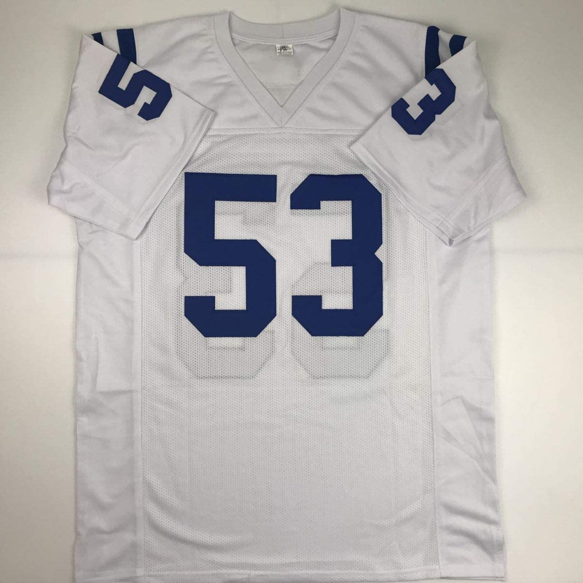 Autographed/Signed Darius Leonard Indianapolis White Football Jersey JSA COA