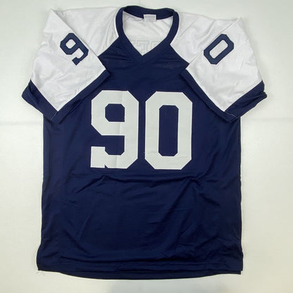 Autographed/Signed Demarcus Lawrence Dallas Thanksgiving Day Football Jersey JSA COA