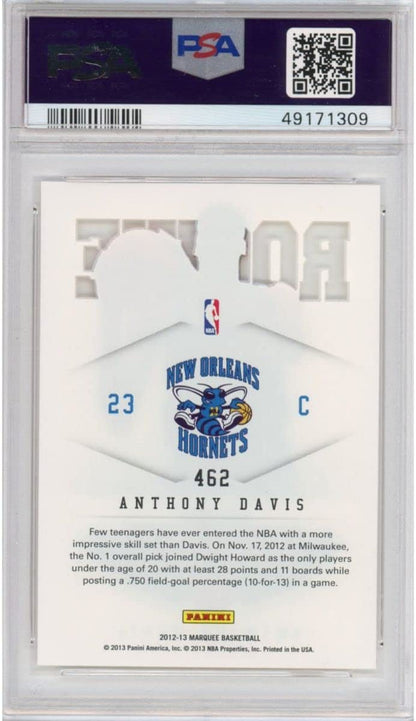 Graded 2012-13 Panini Marquee Anthony Davis #462 Rookie RC Basketball Card PSA 10 Gem Mint
