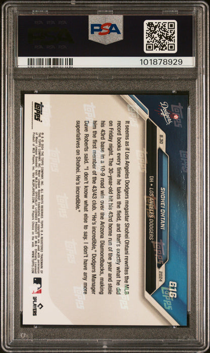 Graded 2024 Topps Now Shohei Ohtani #616 Baseball Card PSA 10 Gem Mint