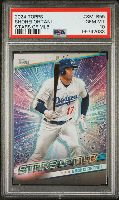 Graded 2024 Topps Shohei Ohtani #SMLB55 Stars of MLB Baseball Card PSA 10 Gem Mint