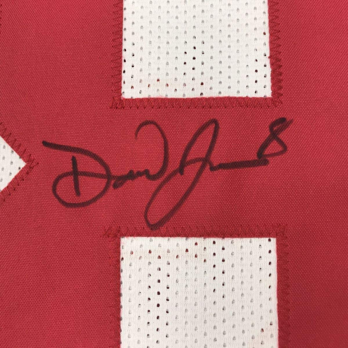 Framed Autographed/Signed Daniel Jones 33x42 New York White Football Jersey Beckett BAS COA