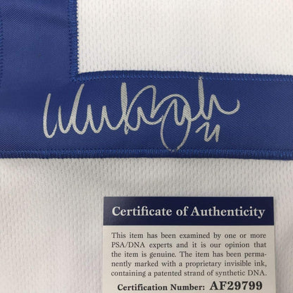 Framed Autographed/Signed Walker Buehler 33x42 Los Angeles LA White Baseball Jersey PSA/DNA COA