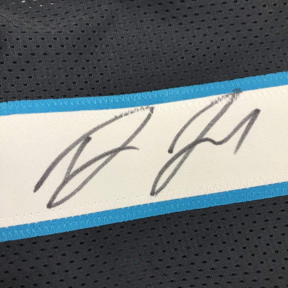 Framed Autographed/Signed Devin Funchess 33x42 Carolina Black Football Jersey JSA COA