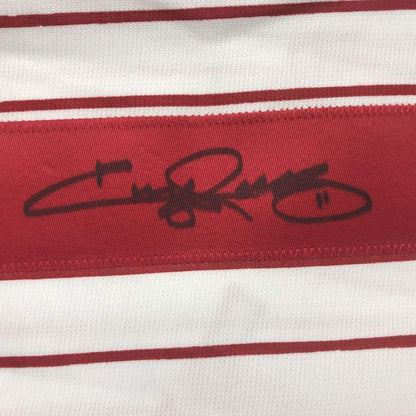 Framed Autographed/Signed Jimmy Rollins 33x42 Philadelphia Pinstripe Baseball Jersey Beckett BAS COA