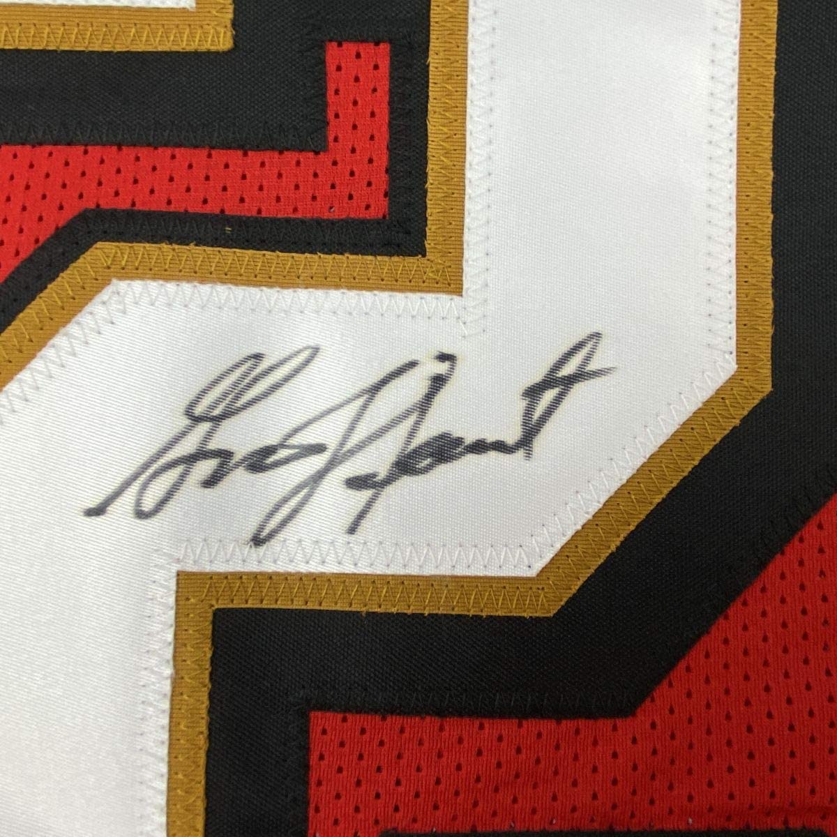Autographed/Signed Garrison Hearst San Francisco Red Football Jersey JSA COA