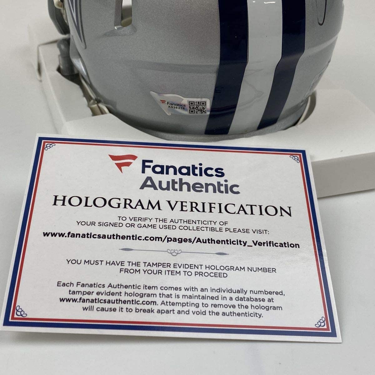 Autographed/Signed CeeDee Lamb Dallas Cowboys Mini Football Helmet Fanatics COA