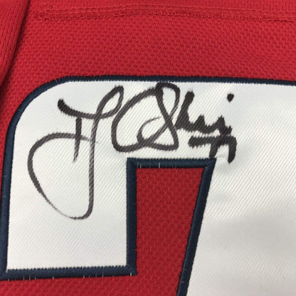 Framed Autographed/Signed TJ T.J. Oshie 33x42 Washington Red Hockey Jersey JSA COA