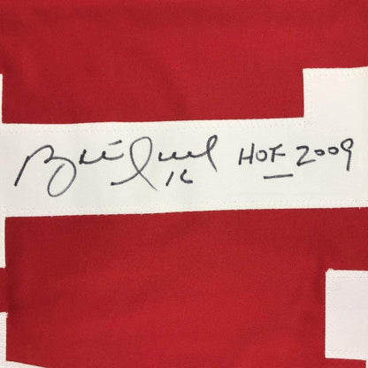 Framed Autographed/Signed Brett Hull HOF 2009 33x42 Detroit Red Hockey Jersey Beckett BAS COA