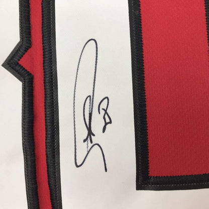 Framed Autographed/Signed Stephen Steph Curry 33x42 Davidson Wildcats Red Basketball Jersey JSA COA/LOA