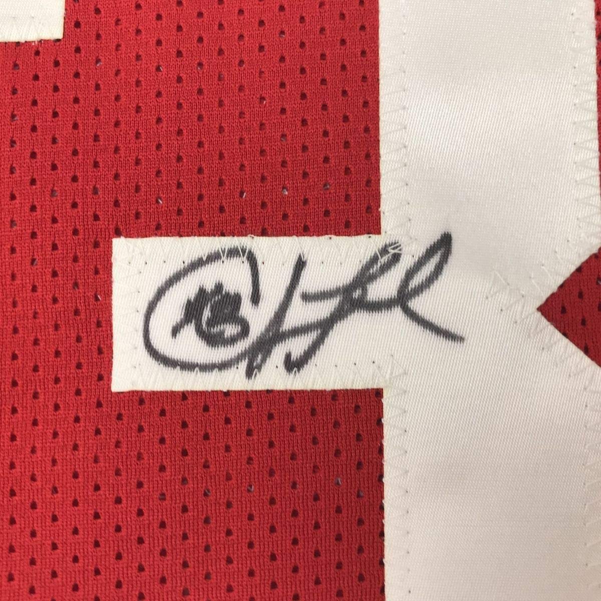 Framed Autographed/Signed Chris Paul 33x42 Houston Red Basketball Jersey PSA/DNA COA