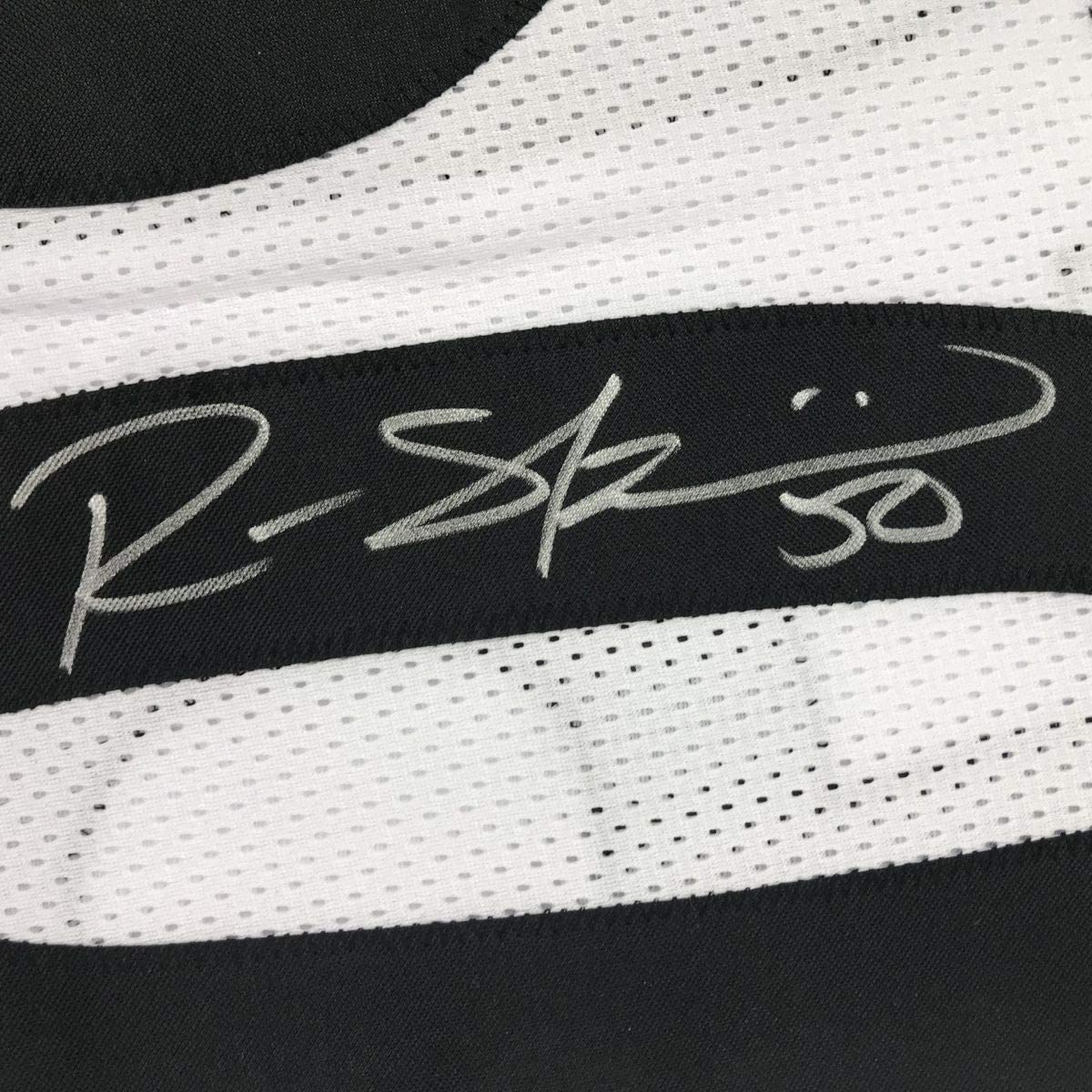 Framed Autographed/Signed Ryan Shazier 33x42 Pittsburgh White Football Jersey JSA COA