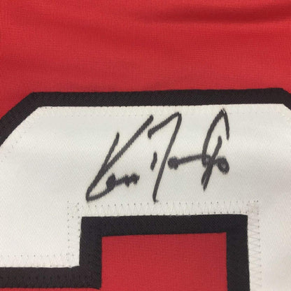 Framed Autographed/Signed Ken Daneyko 33x42 New Jersey Red Hockey Jersey PSA/DNA COA