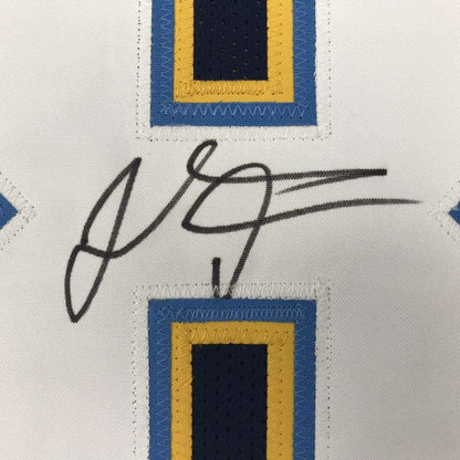 Framed Autographed/Signed Thomas Davis Sr. 33x42 Los Angeles LA Dark Blue Football Jersey JSA COA