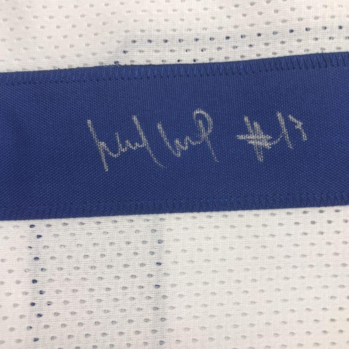 Framed Autographed/Signed Michael Gallup 33x42 Dallas White Football Jersey JSA COA