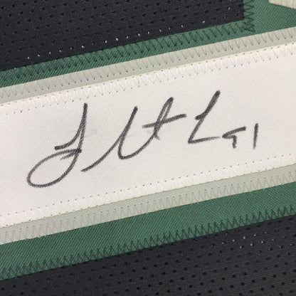 Framed Autographed/Signed Fletcher Cox 33x42 Philadelphia Black Football Jersey JSA COA