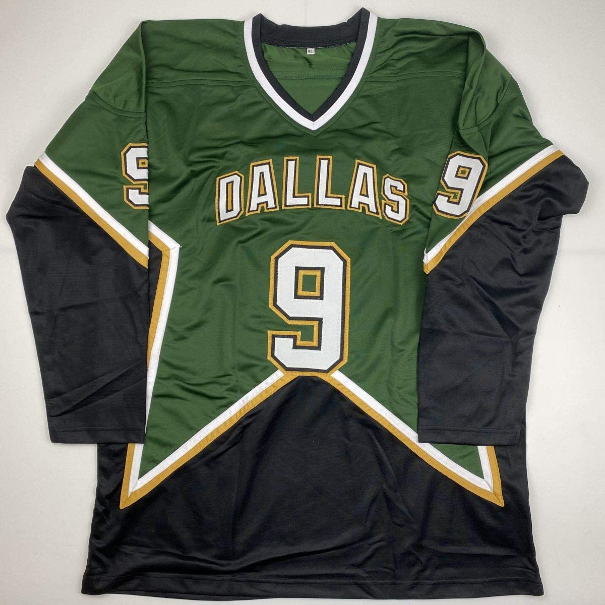 Autographed/Signed Mike Modano 99 CUP Dallas Dark Green Hockey Jersey Beckett BAS COA