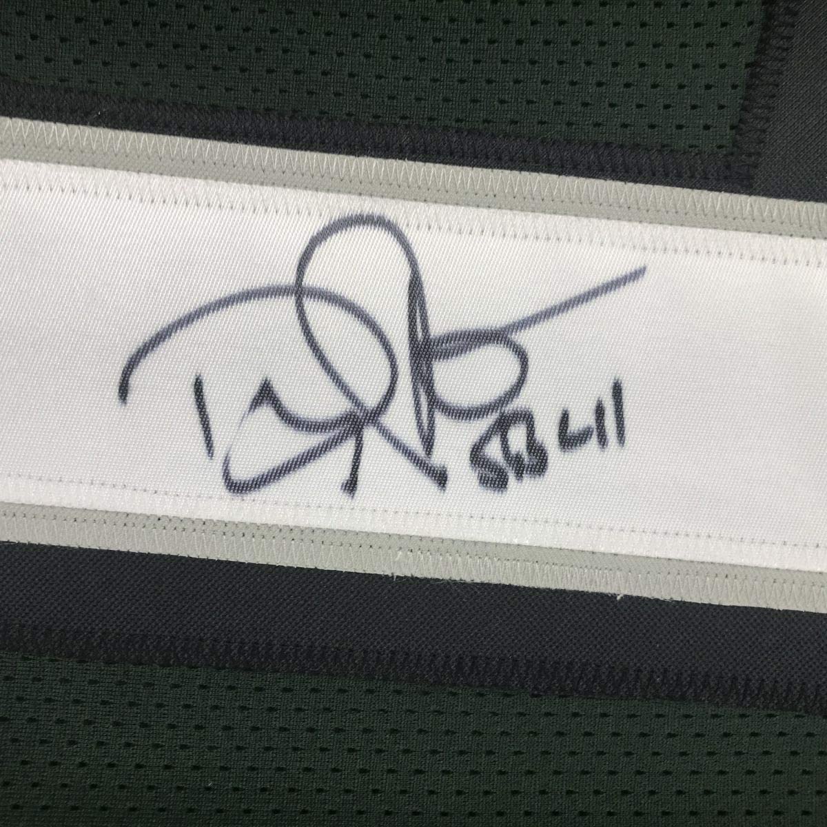 Framed Autographed/Signed Doug Pederson #1 33x42 Philadelphia Green Football Jersey Beckett BAS COA
