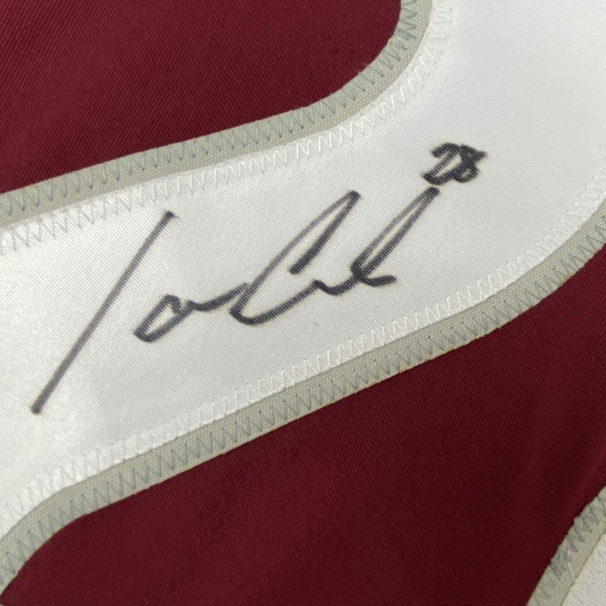 Framed Autographed/Signed Ian Cole 33x42 Colorado Maroon Hockey Jersey PSA/DNA COA