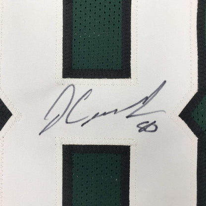 Framed Autographed/Signed Jamison Crowder 33x42 New York Green Football Jersey JSA COA