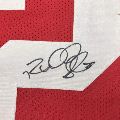 Framed Autographed/Signed Richard Sherman 33x42 San Francisco Red Football Jersey Beckett BAS COA