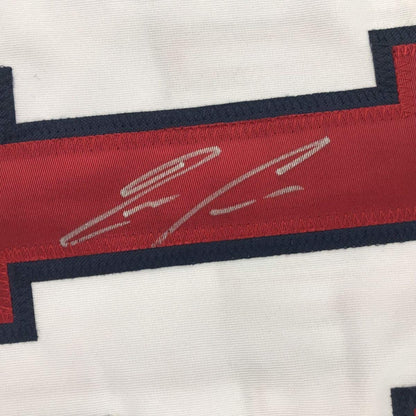 Autographed/Signed Ronald Acuna Jr. Atlanta White Baseball Jersey JSA COA
