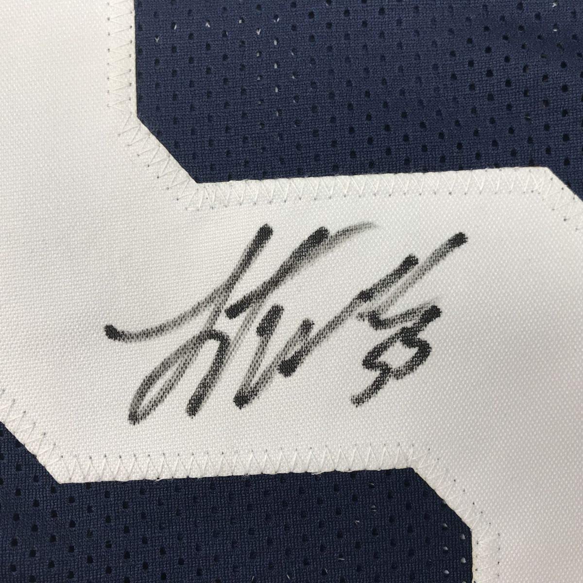 Framed Autographed/Signed Leighton Vander Esch 33x42 Dallas Thanksgiving Day Football Jersey JSA COA