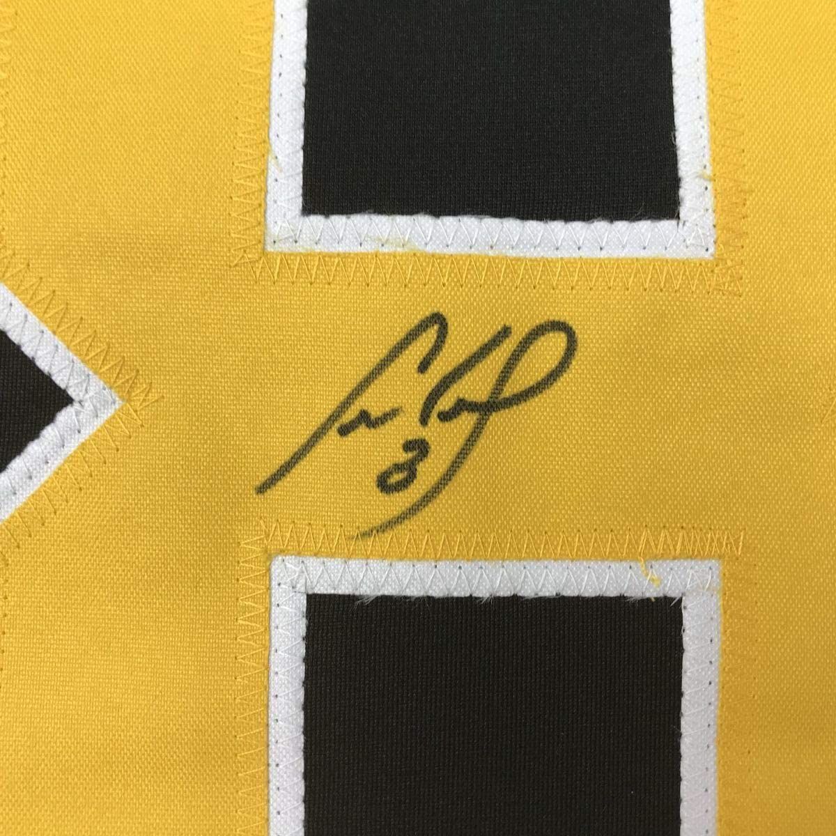Framed Autographed/Signed Cam Neely 33x42 Boston Black Hockey Jersey JSA COA
