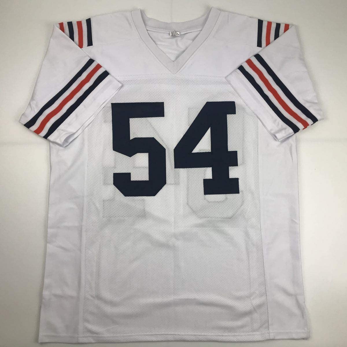Autographed/Signed Brian Urlacher Chicago Retro White Football Jersey JSA COA
