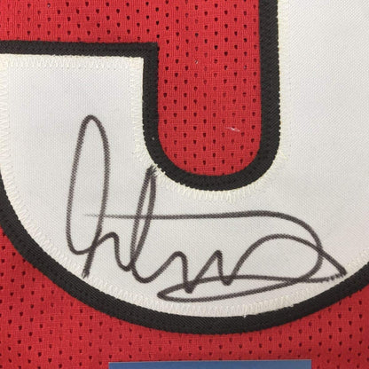 Framed Autographed/Signed Todd Gurley 33x42 Georgia Red College Football Jersey Beckett BAS COA