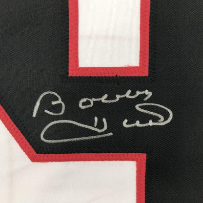Framed Autographed/Signed Bobby Hull 33x42 Chicago White Hockey Jersey JSA COA
