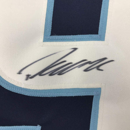 Framed Autographed/Signed Patrik Laine 33x42 Winnipeg Blue Hockey Jersey Beckett BAS COA