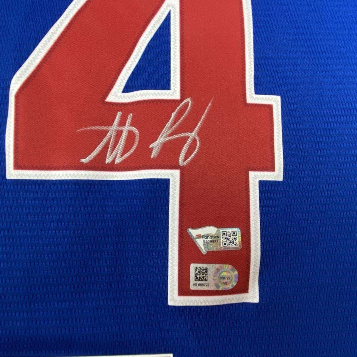 Framed Autographed/Signed Anthony Rizzo 33x42 Chicago Cubs Blue Authentic Nike Baseball Jersey Fanatics COA