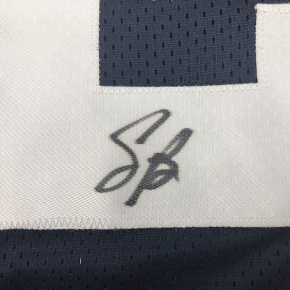 Autographed/Signed Saquon Barkley Penn State Blue College Football Jersey PSA/DNA COA