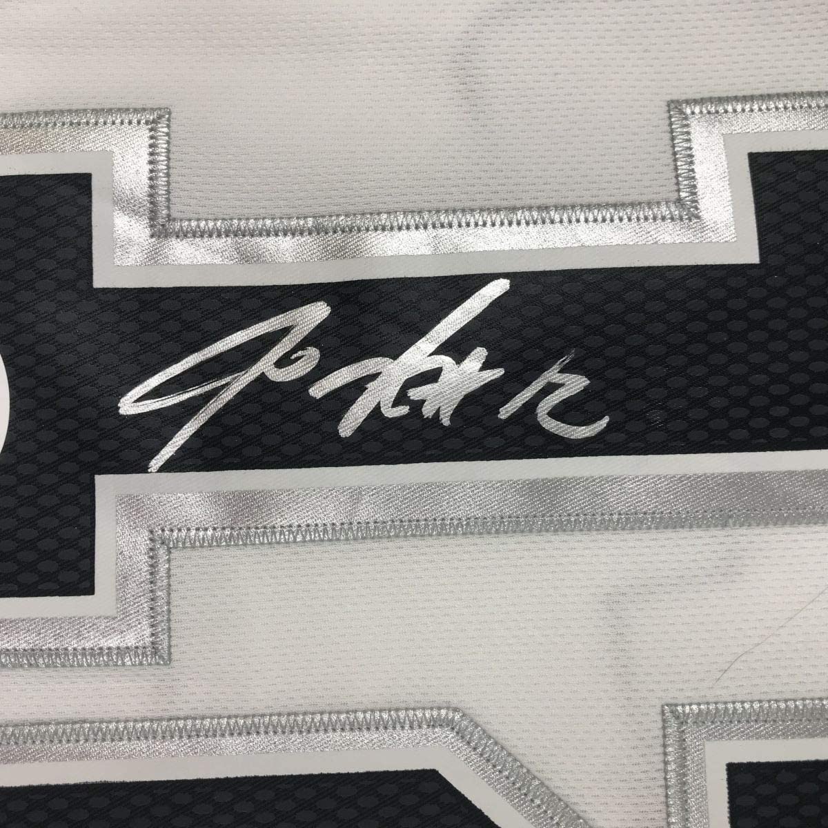 Framed Autographed/Signed LaMarcus Aldridge 33x42 San Antonio White Basketball Jersey JSA COA