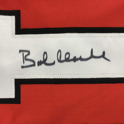 Autographed/Signed Bob Bobby Clarke Philadelphia Orange Hockey Jersey JSA COA
