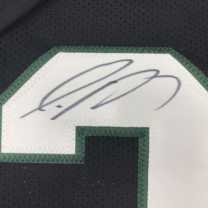 Framed Autographed/Signed Jamal Adams 33x42 New York Black Football Jersey JSA COA