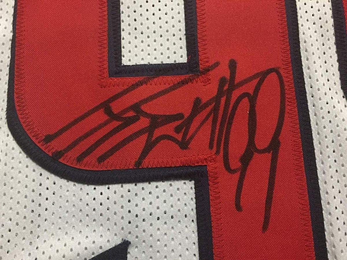 Framed Autographed/Signed J.J. JJ Watt 33x42 Houston White Football Jersey JSA COA
