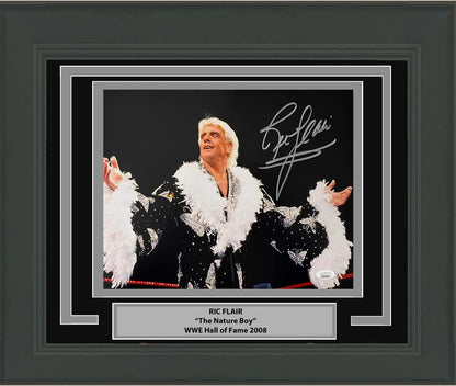 Framed Autographed/Signed Ric Flair Nature Boy 8x10 WWE WWF Wrestling Photo JSA COA