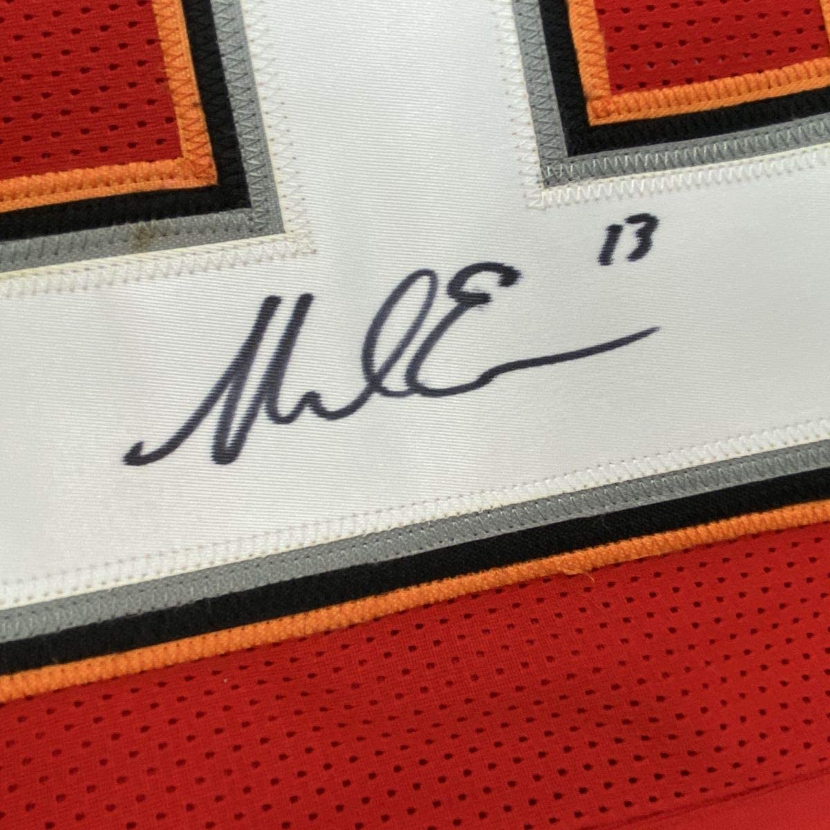 Framed Autographed/Signed Mike Evans 33x42 Tampa Bay Red Football Jersey JSA COA