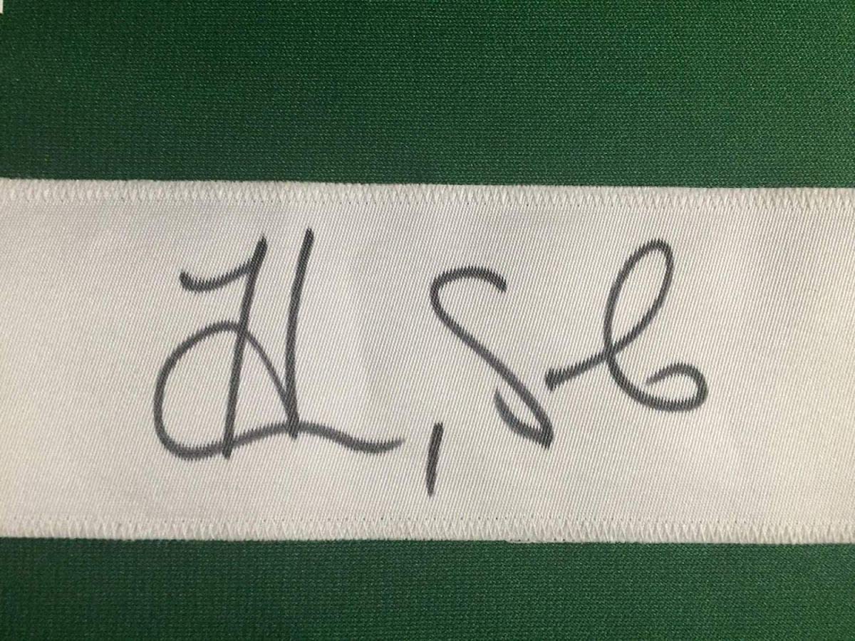 Framed Autographed/Signed Hope Solo 33x42 United States USA Green Soccer Jersey JSA COA