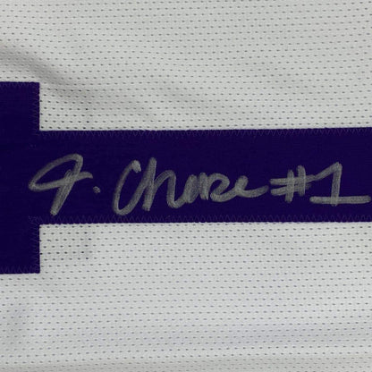 Framed Autographed/Signed Ja'Marr Chase 33x42 LSU White College Football Jersey Beckett BAS COA