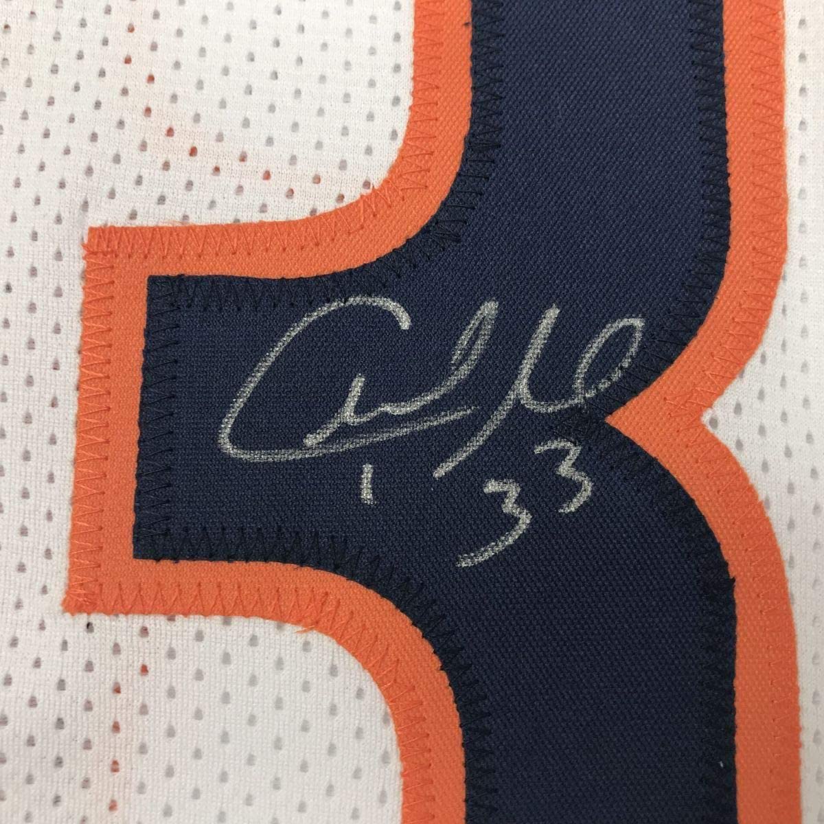 Framed Autographed/Signed Charles Tillman Peanut 33x42 Chicago White Football Jersey JSA COA