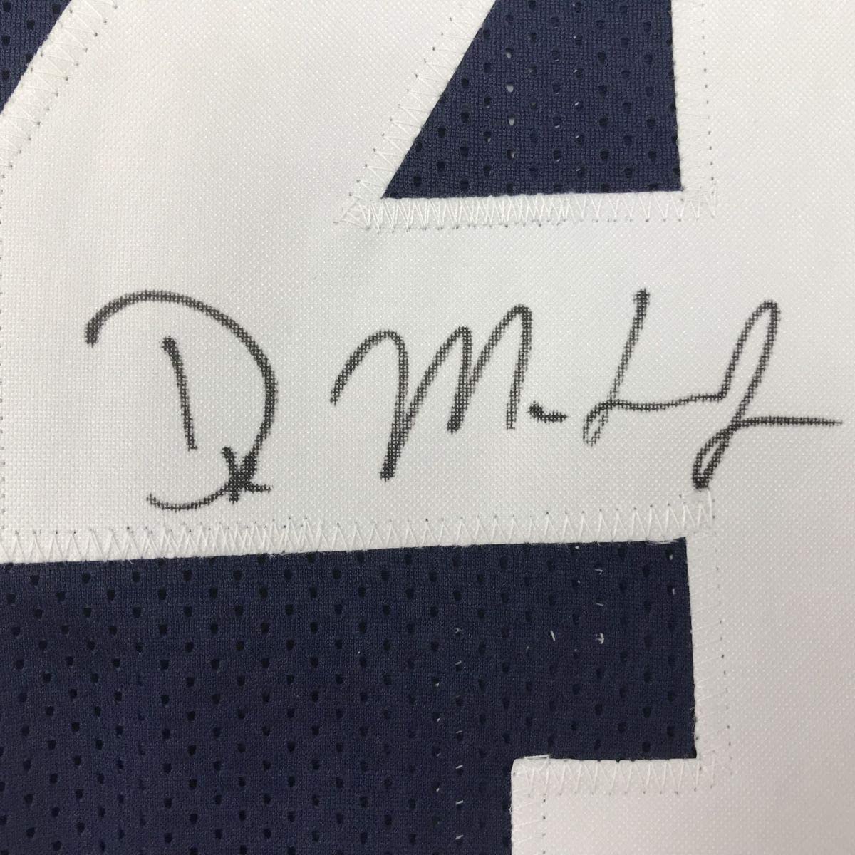 Autographed/Signed DK D.K. Metcalf Ole Miss Blue College Football Jersey JSA COA